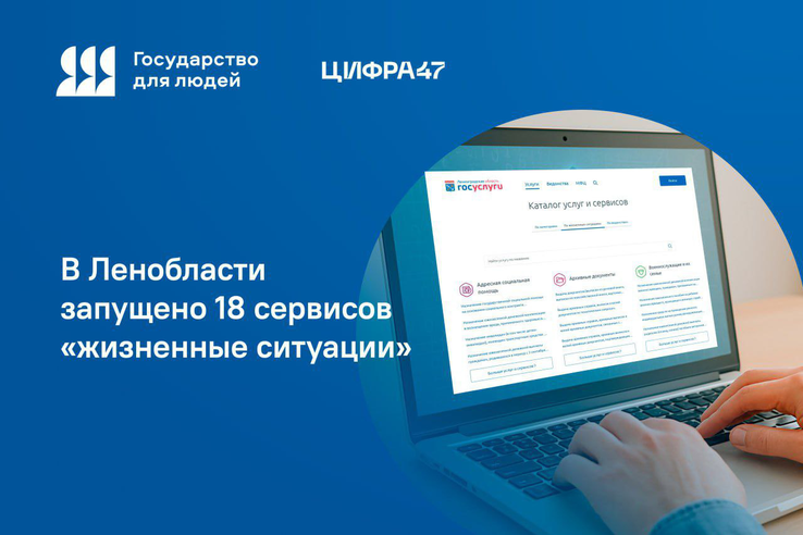 В Ленинградской области запущено 18 сервисов «жизненные ситуации»