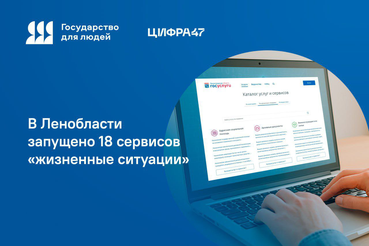 В Ленинградской области запущено 18 сервисов «жизненные ситуации»